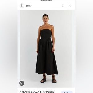 DISSH Black Strapless Dress. Tags on. Never worn. Size US 4.
